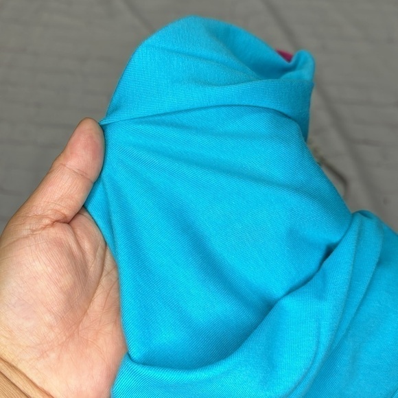 ZUMBA FITNESS sporty stretchy black tank top Blue “Join the Party” Large NWT - Picture 8 of 8